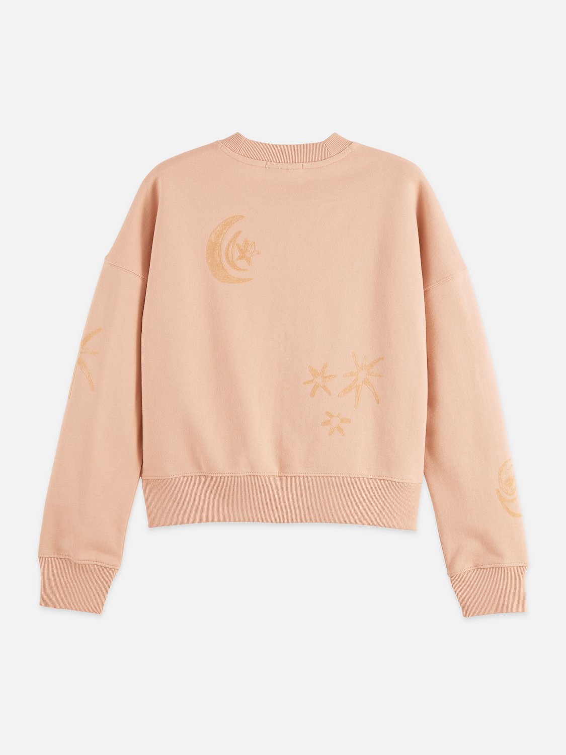 SCOTCH & SODA sweatshirt with flock print, soft textured graphic on the front