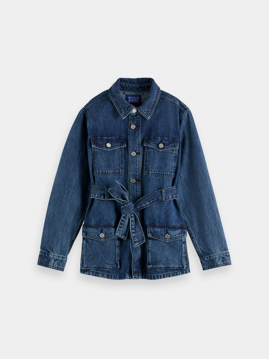 Belted denim jacket - Scotch & Soda NZ