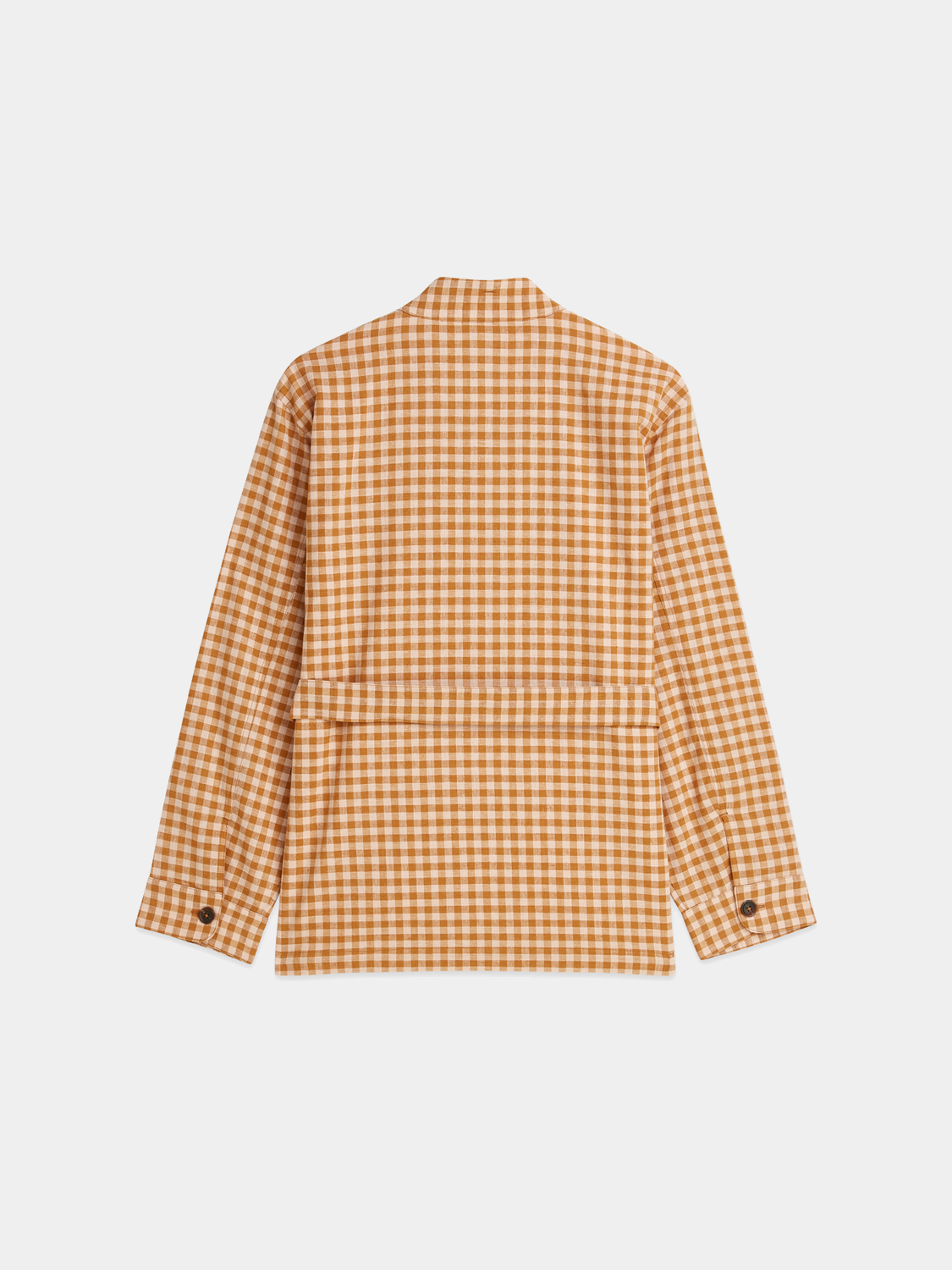 Gingham belted blazer from Scotch & Soda, tailored fit with front belt and classic check pattern, stylish blazer for women.