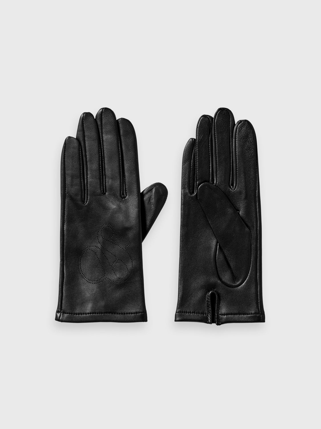 Perforated leather gloves by SCOTCH & SODA with detailed stitching and breathable design for stylish hand protection.