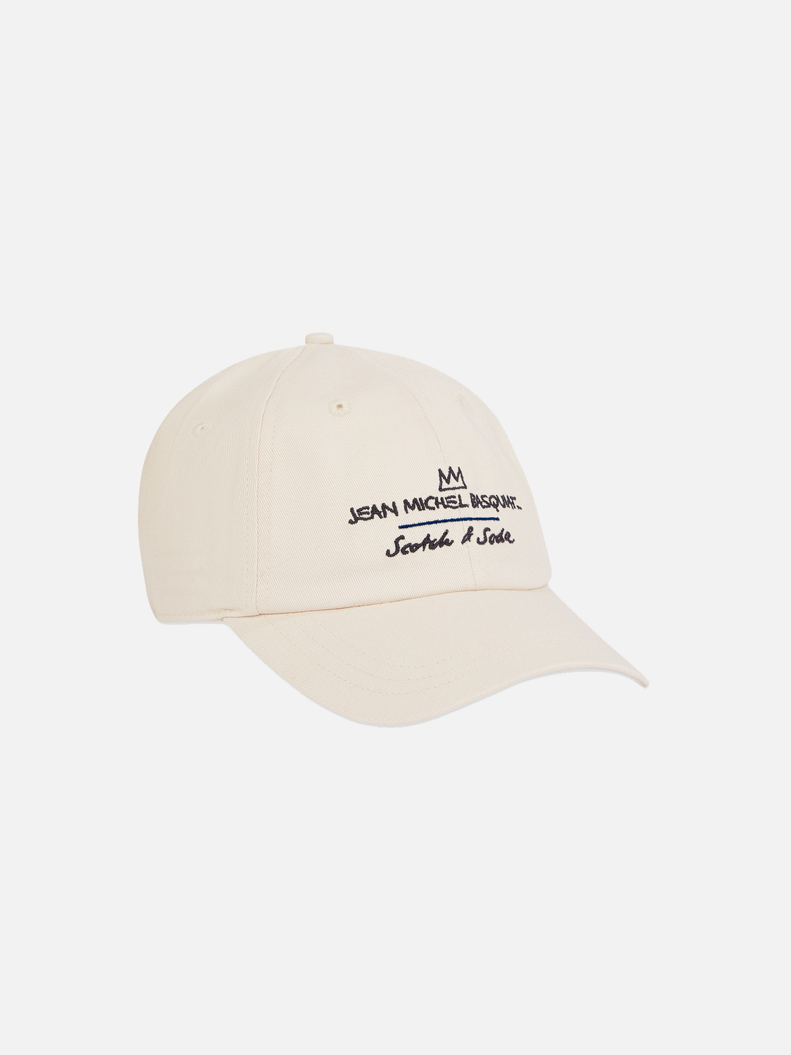 SCOTCH & SODA S&S x Basquiat cap featuring a stylish baseball hat design with artistic graphics and adjustable strap