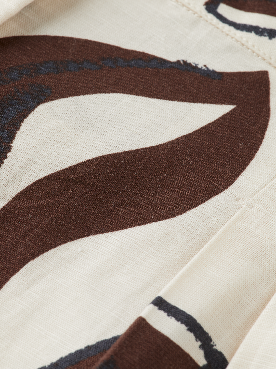 Printed shorts by Scotch & Soda featuring vibrant pattern and casual fit, shown laid flat on a white background.