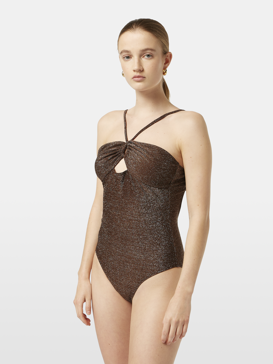 Shimmering Lurex swimsuit by Scotch & Soda featuring a stylish design, perfect for swimwear, with metallic accents and a sleek fit.