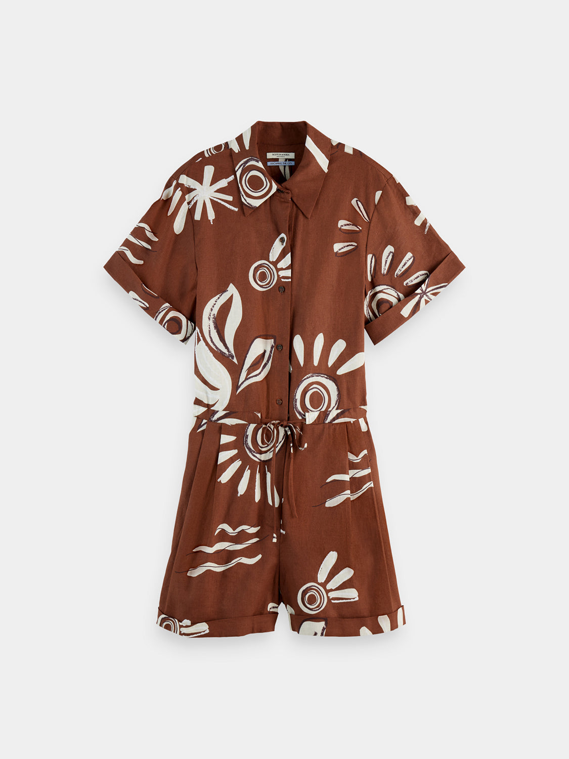 Linen utility playsuit - Scotch & Soda NZ