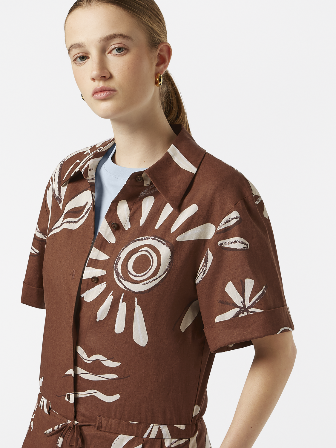 Linen utility playsuit - Scotch & Soda NZ