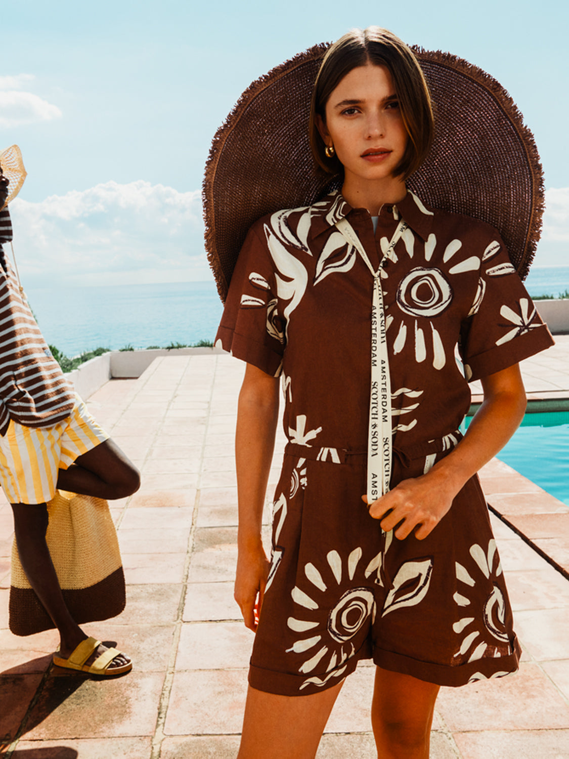 Linen utility playsuit - Scotch & Soda NZ