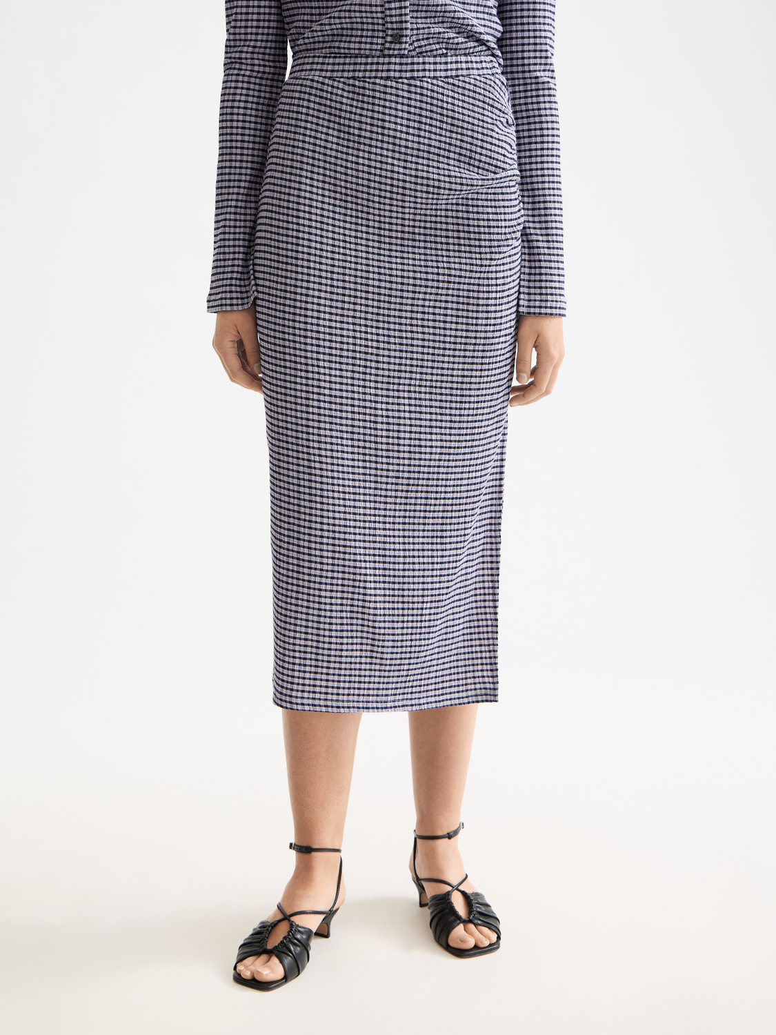 Gingham midi skirt - Scotch & Soda NZ