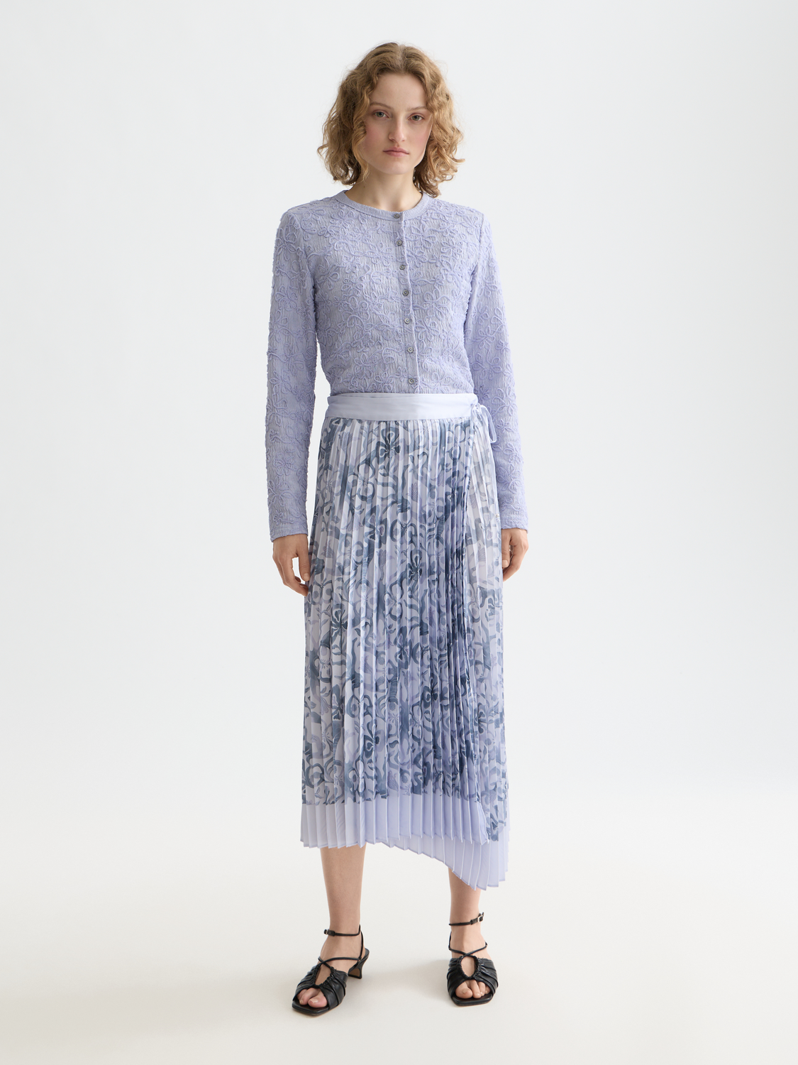 Asymmetrical pleated skirt - Scotch & Soda NZ