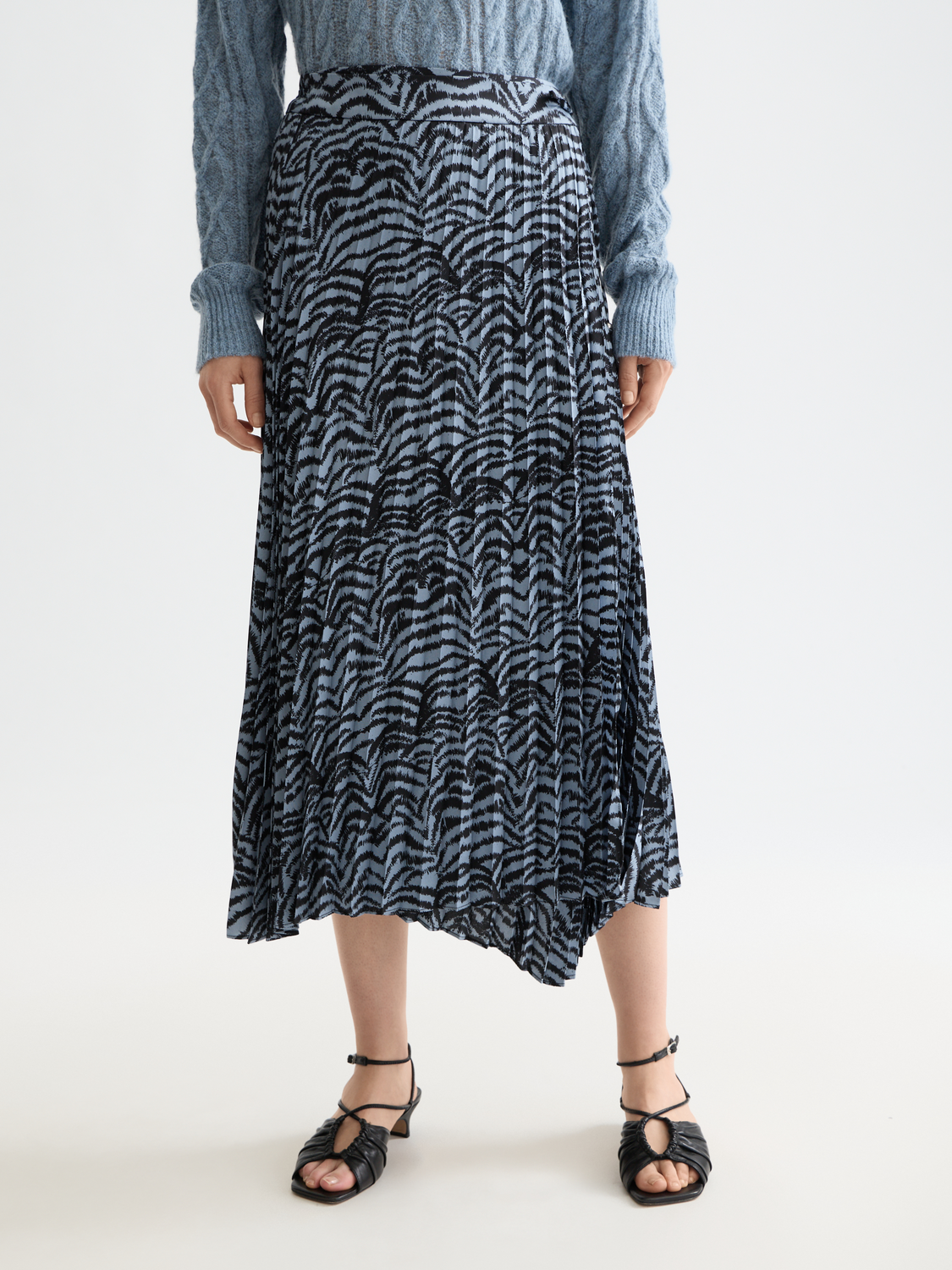 Asymmetrical pleated skirt - Scotch & Soda NZ