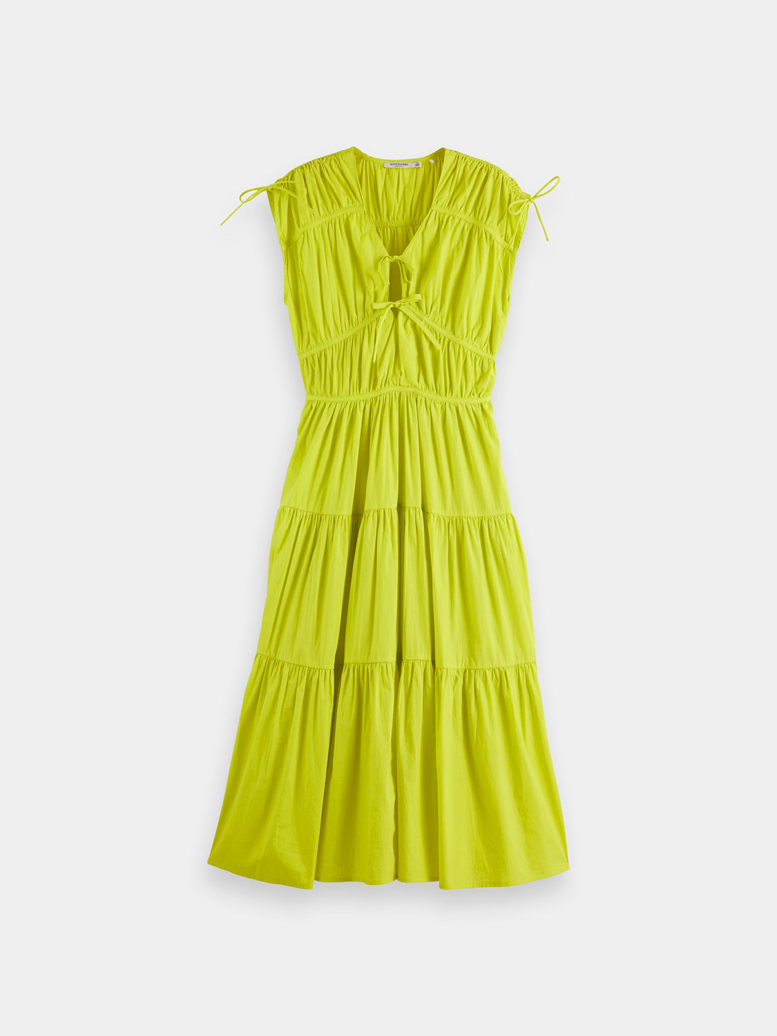 Tiered poplin midi dress - Scotch & Soda NZ