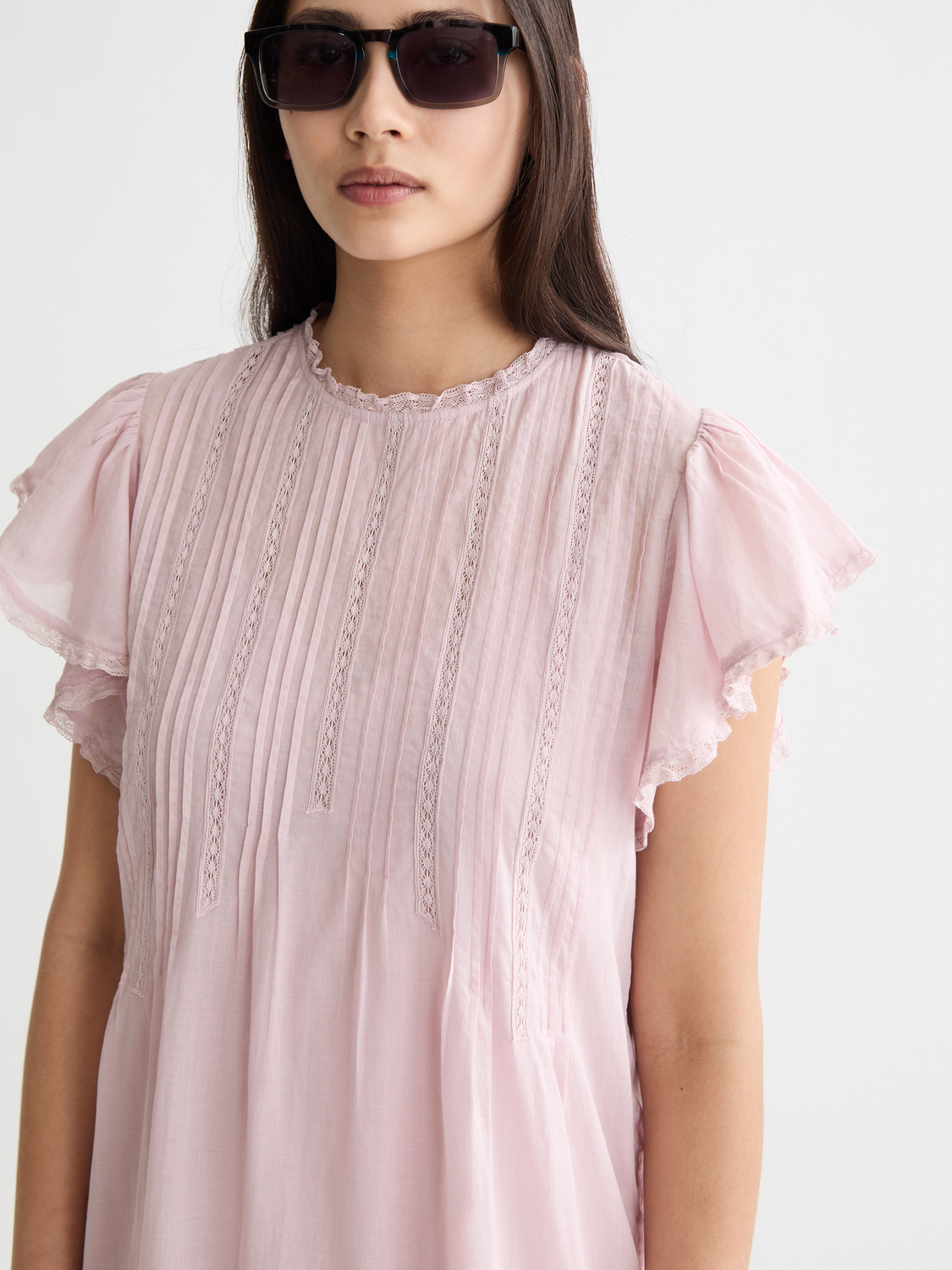 Pleated front maxi dress - Scotch & Soda NZ