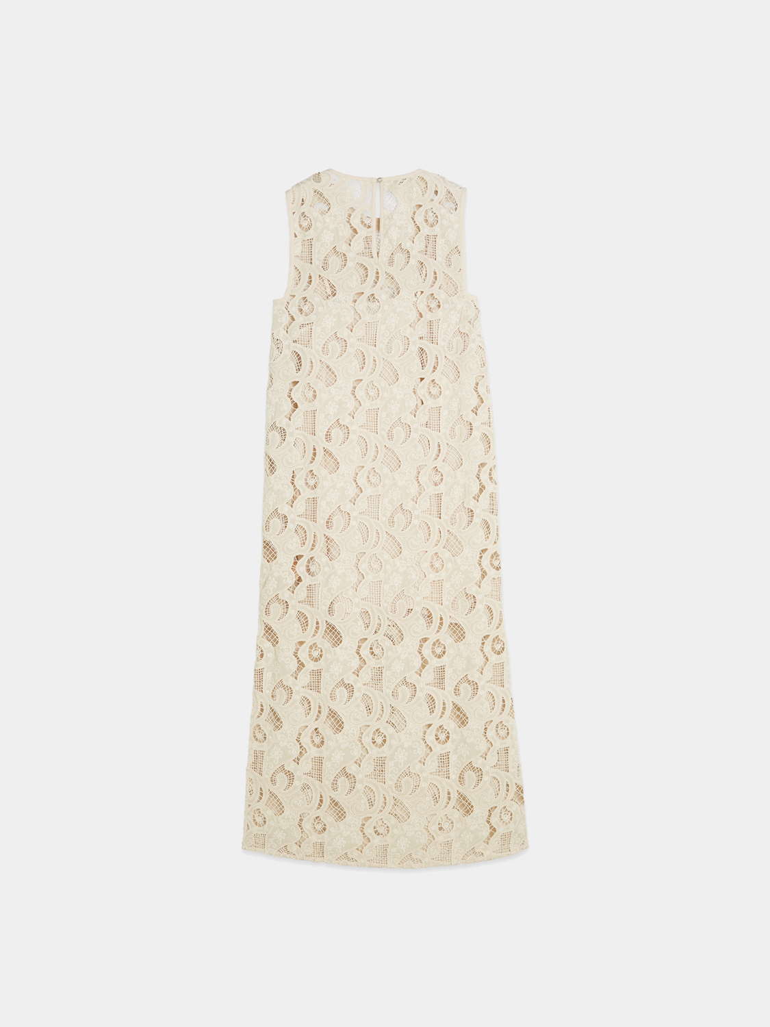 Black embroidered midi dress from SCOTCH & SODA featuring intricate embroidery and a flowing design.
