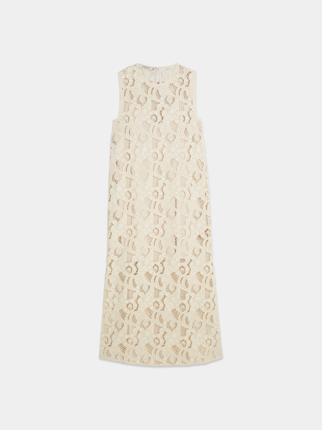 Embroidered midi dress from Scotch & Soda featuring intricate floral embroidery and a flowing silhouette.