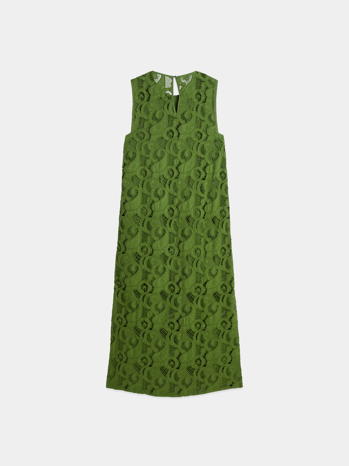 Black embroidered midi dress by Scotch & Soda, featuring intricate floral embroidery and a flowy silhouette.