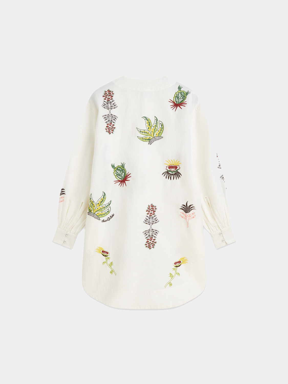 Embroidered mini dress from Scotch & Soda featuring intricate patterns and a stylish fit, shown in black fabric.