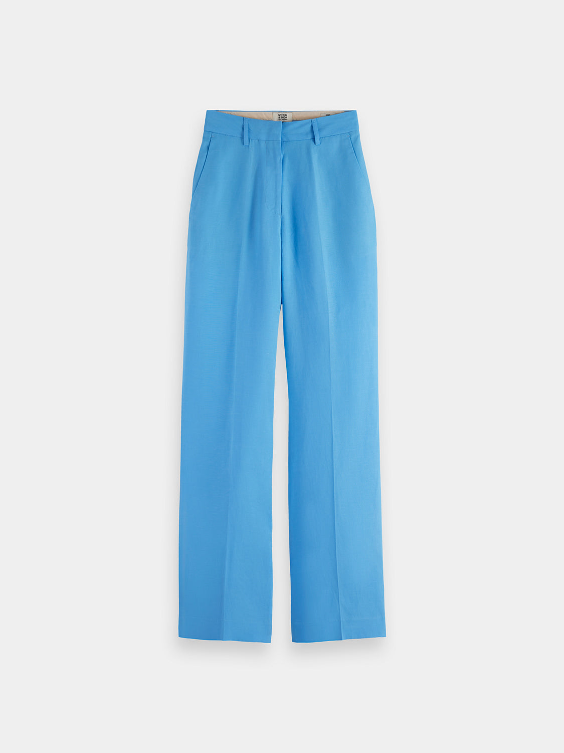 Wide-fit Edie pants by Scotch & Soda featuring a relaxed silhouette and classic design, shown in the image.