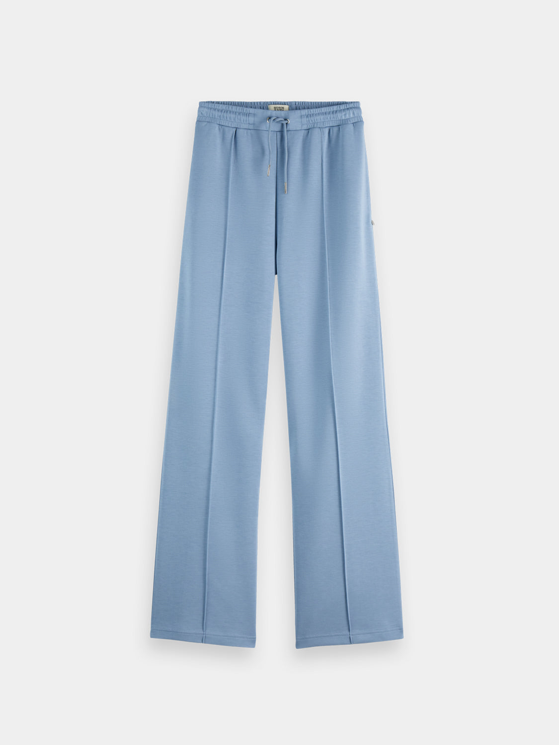 Gray Scotch & SODA modal sweatpants with a relaxed fit and elastic waistband, shown on a model.