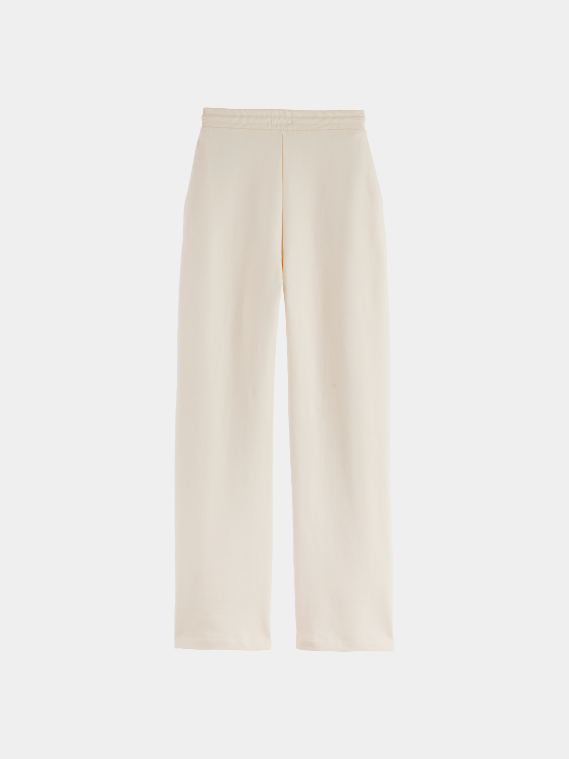 Black wide leg sweatpants by SCOTCH & SODA featuring a relaxed fit and soft fabric, shown on a mannequin.