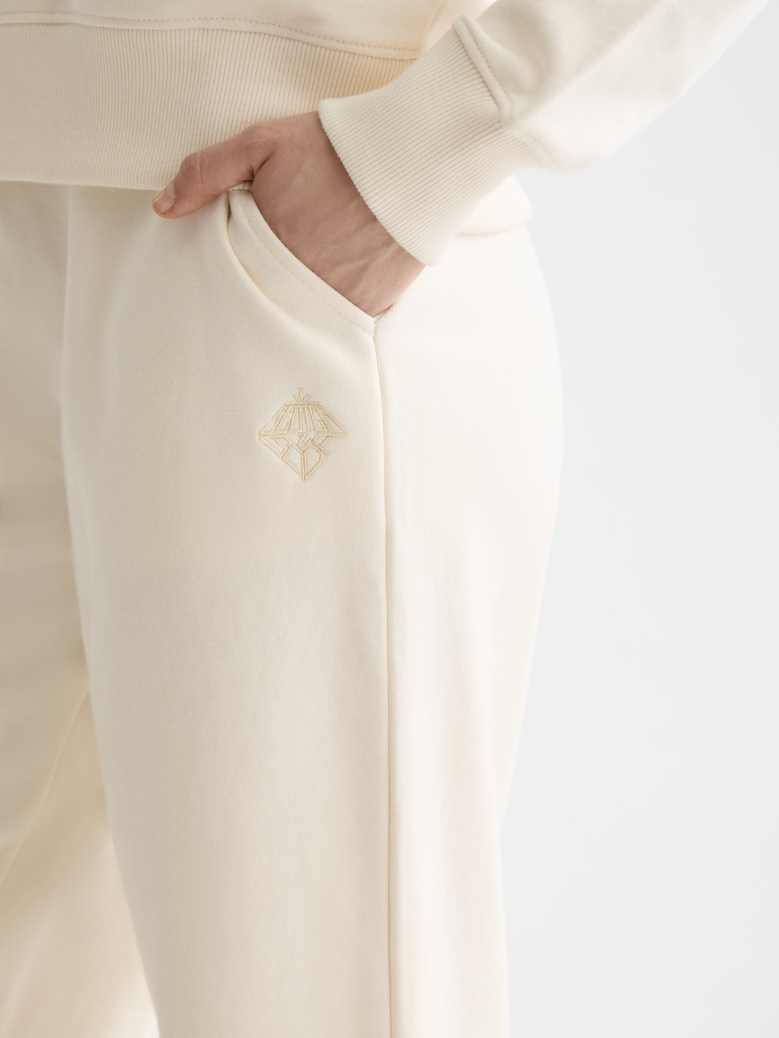 Wide leg sweatpants by Scotch & Soda, soft fabric, relaxed fit, and casual style shown in the image.