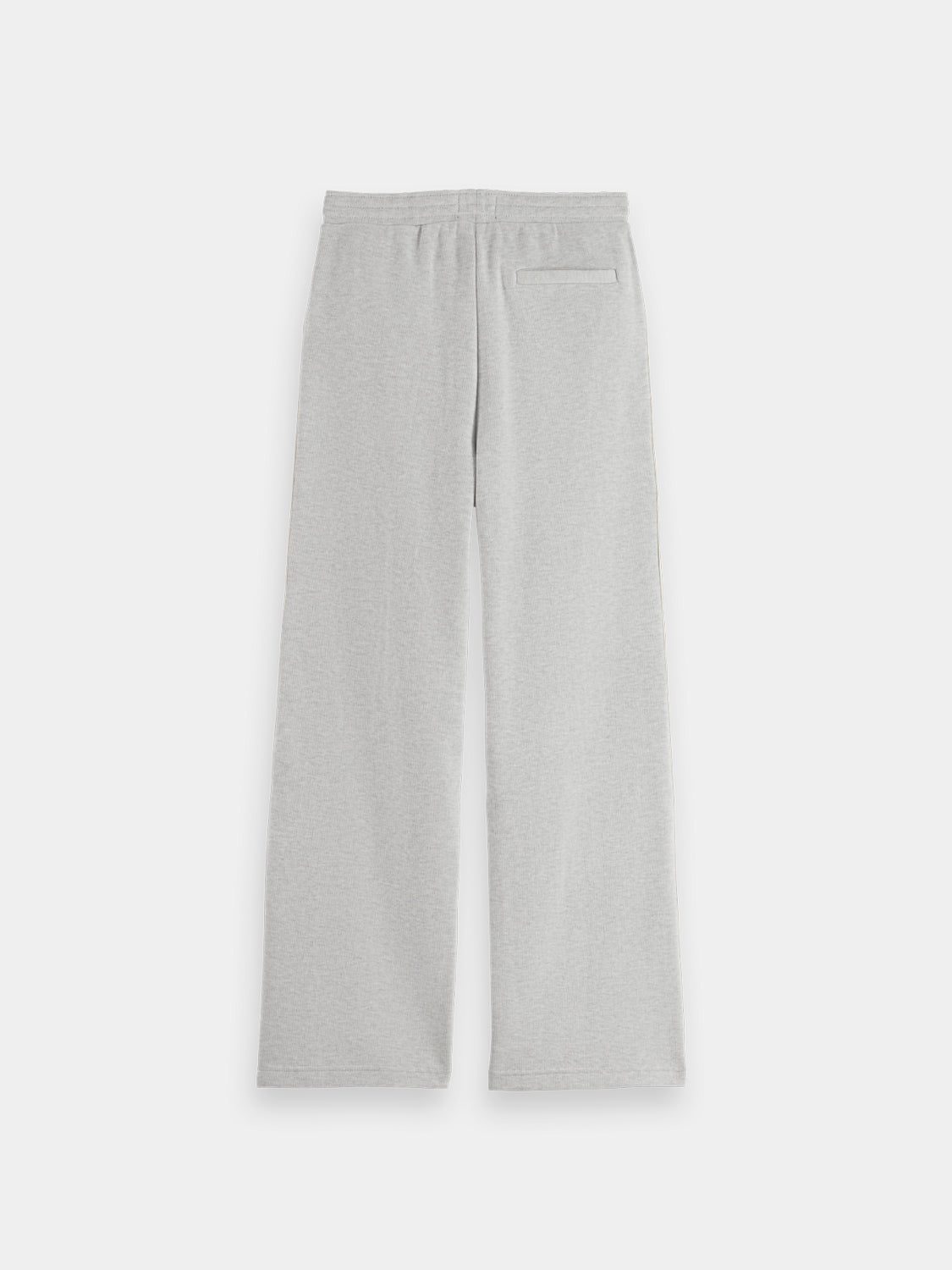 Black Scotch & Soda interlock sweatpants with a relaxed fit, featuring elastic waistband and cuffs, suitable for casual wear.