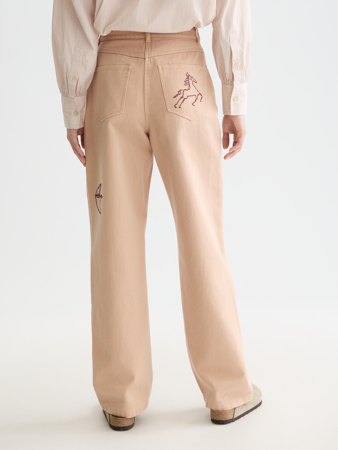 Scotch & Soda Ripple straight-fit jeans, stylish denim pants with a back view showing classic design and fit.