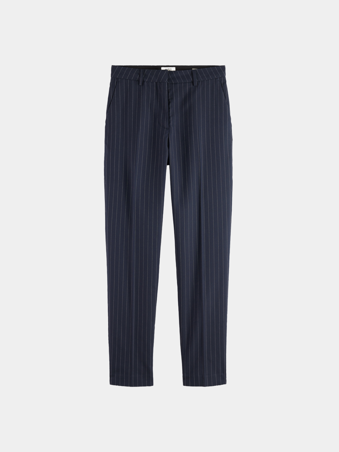 Slim-fit Lowry pants by Scotch & Soda, featuring a tailored design and classic style, shown in a neutral fabric.