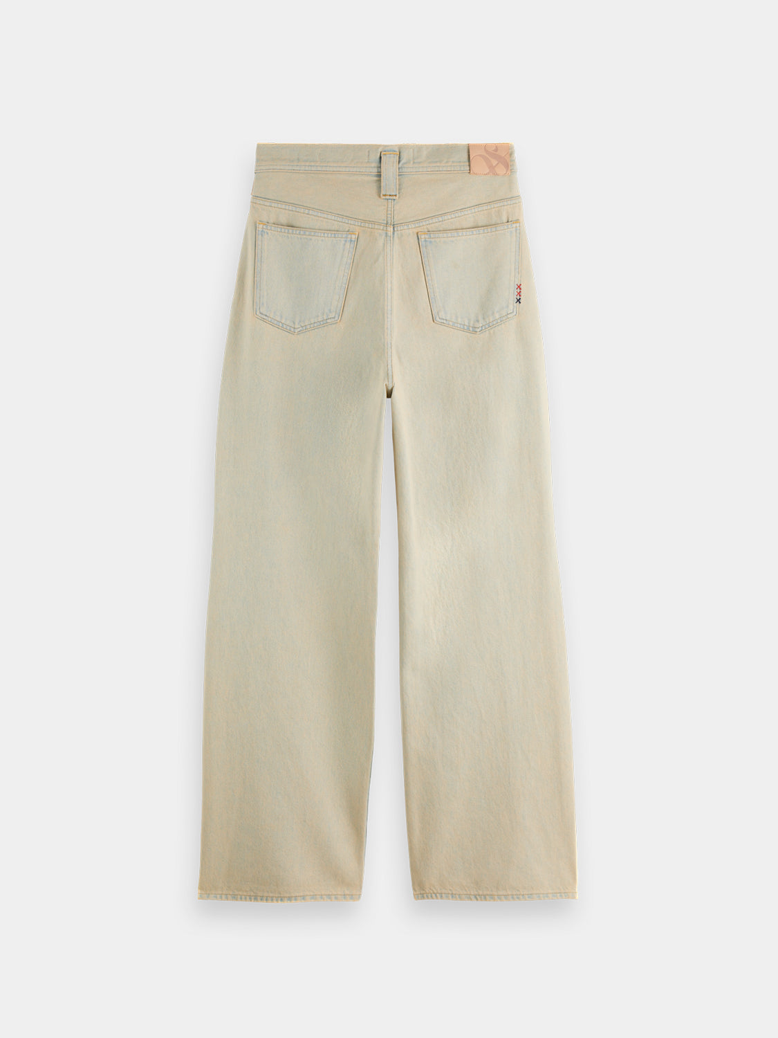 Dark blue loose-fit denim jeans by Scotch & Soda, showcasing relaxed fit and classic denim texture.