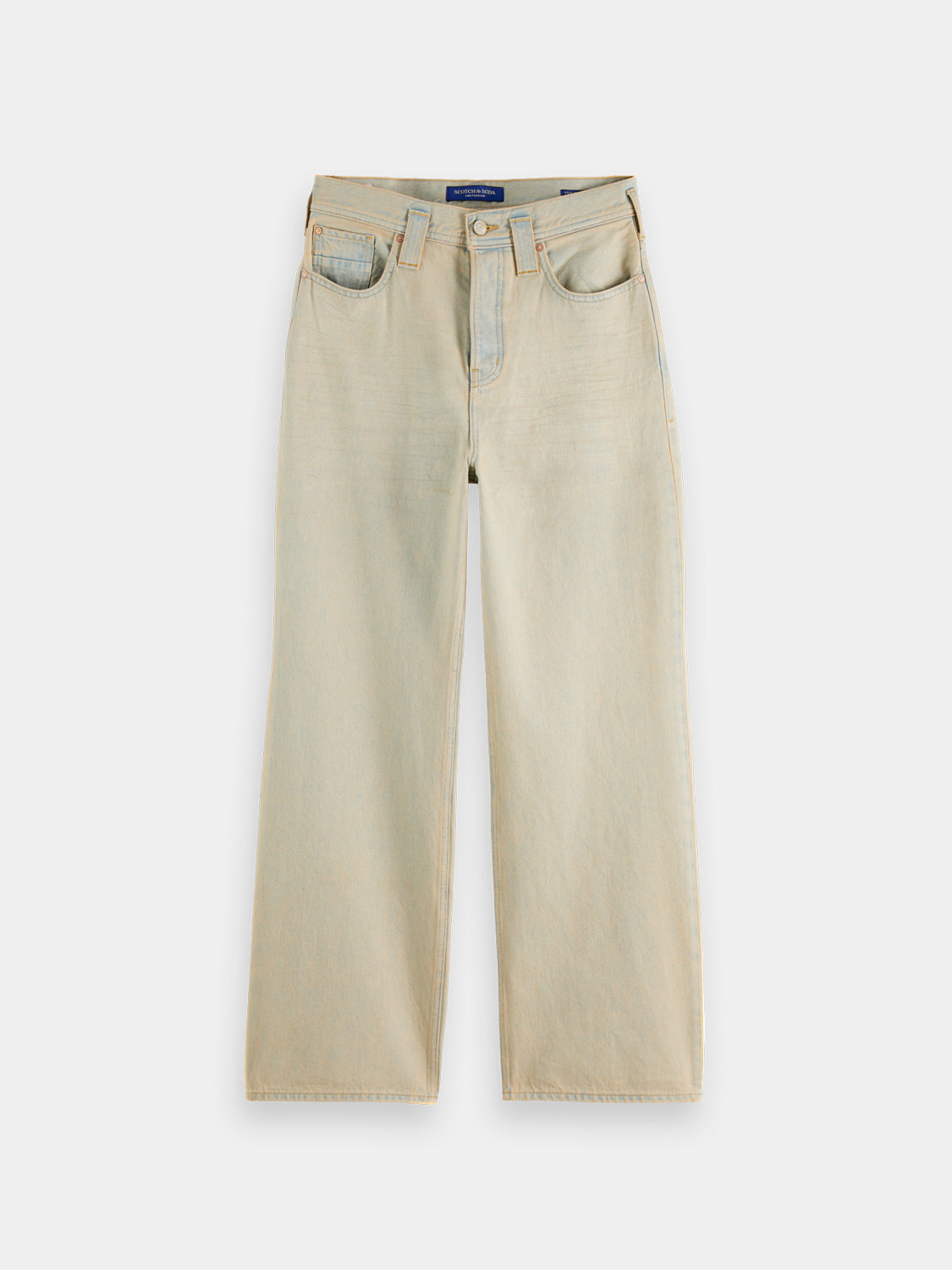 Deep loose-fit denim jeans by Scotch & Soda, shown in a casual style with relaxed fit and classic five-pocket design.