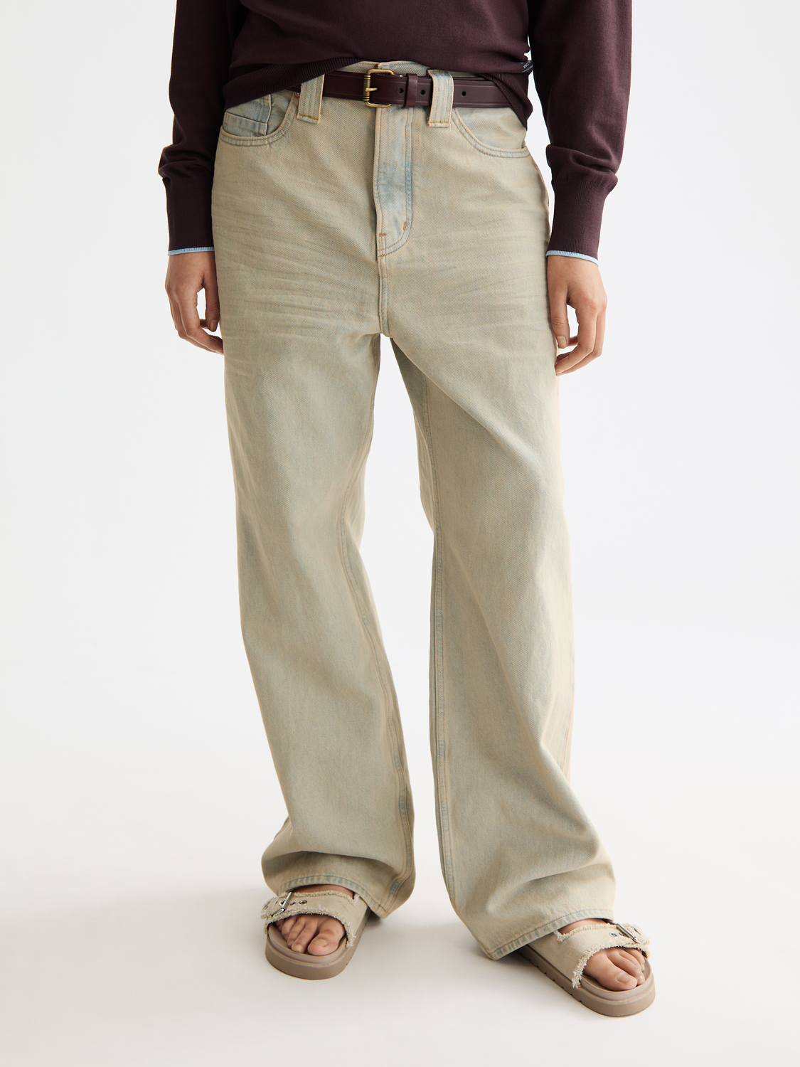 Deep loose-fit denim jeans by Scotch & Soda, front view showing relaxed fit and classic five-pocket design.