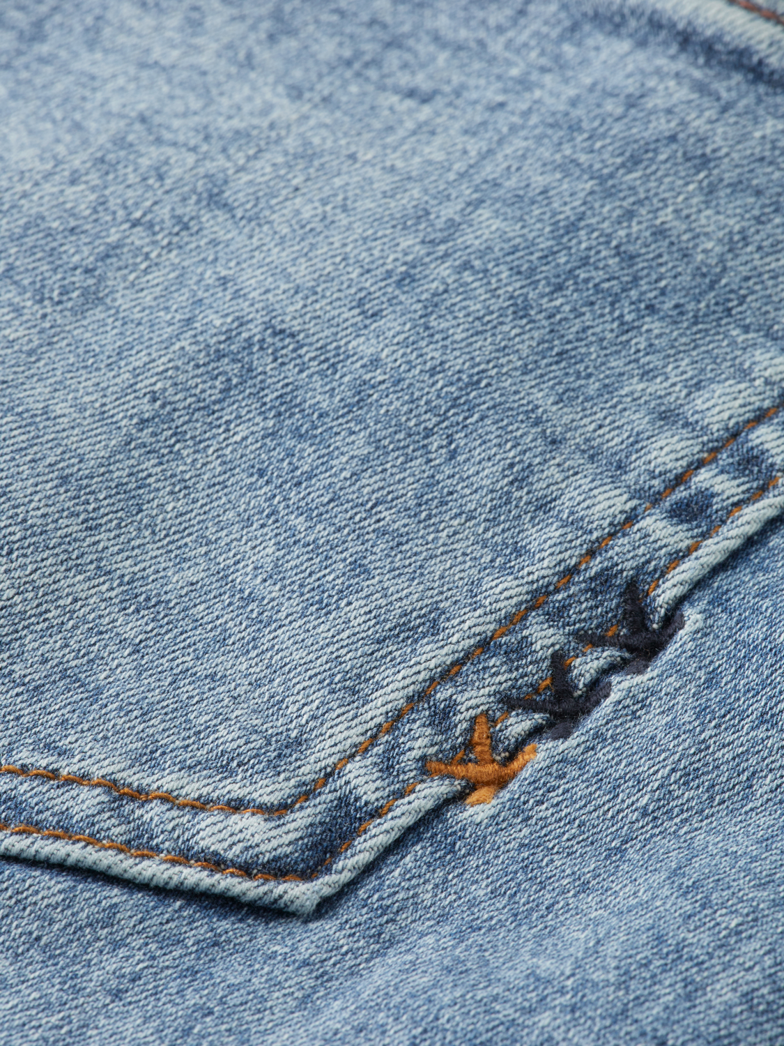 Scarlet blue skinny-fit Scotch & Soda bohemienne denim jeans with classic five-pocket design and stylish stitching.