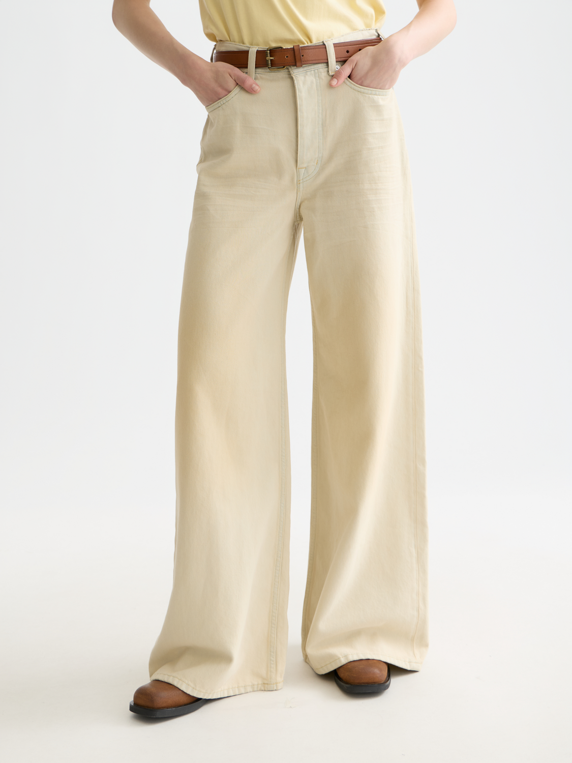 SCOTCH & SODA Wave wide leg fit denim jeans in a relaxed silhouette