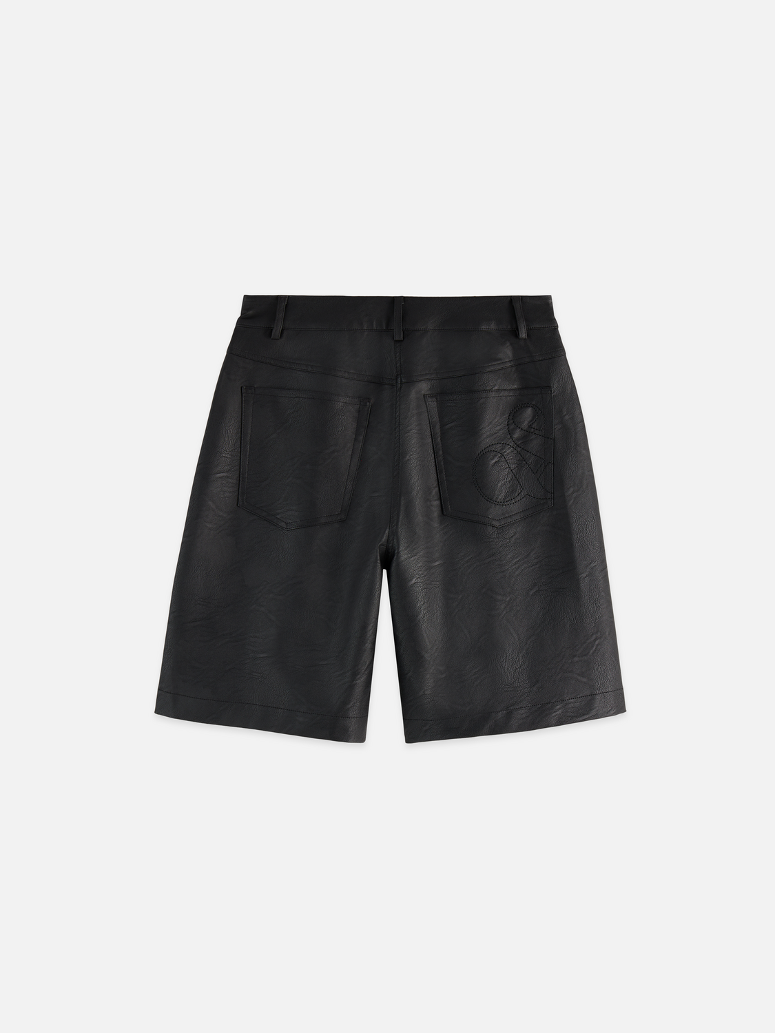 SCOTCH & SODA faux leather short in black, front view