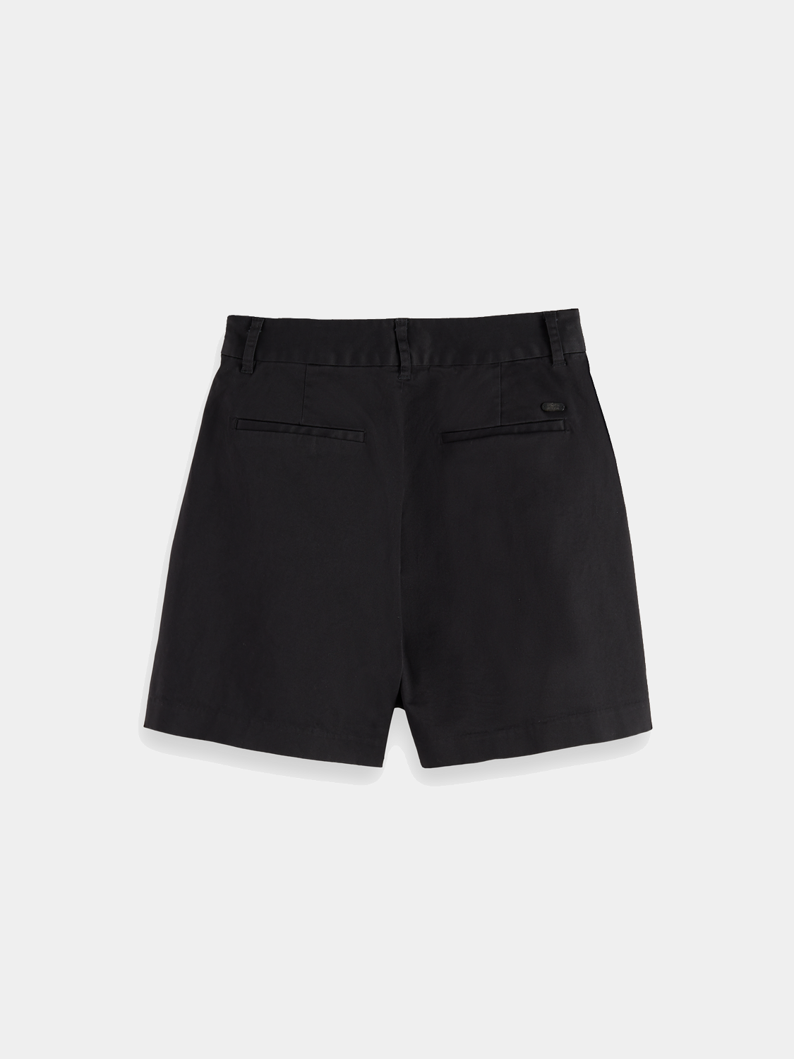 Scotch & Soda Abbott chino shorts in dark fabric, front view showing classic fit and clean design.