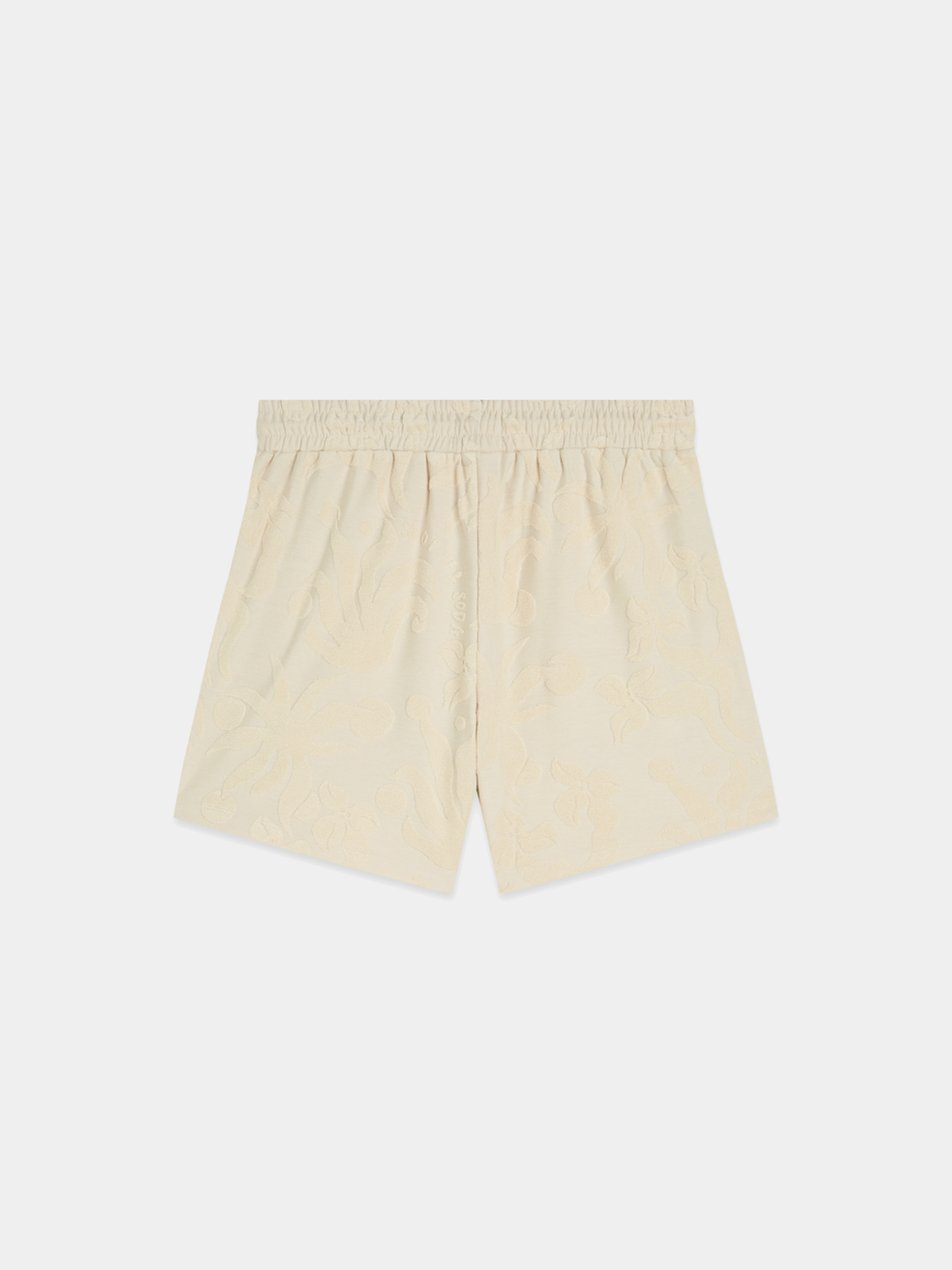 Back view of Scotch & Soda towelling shorts showing soft fabric and relaxed fit, ideal for casual summer wear.