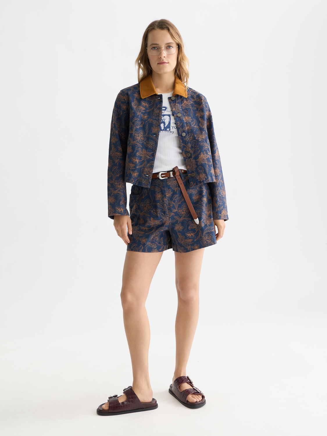 Embroidered shorts by Scotch & Soda featuring colorful floral embroidery, casual fit, and lightweight fabric for summer wear.