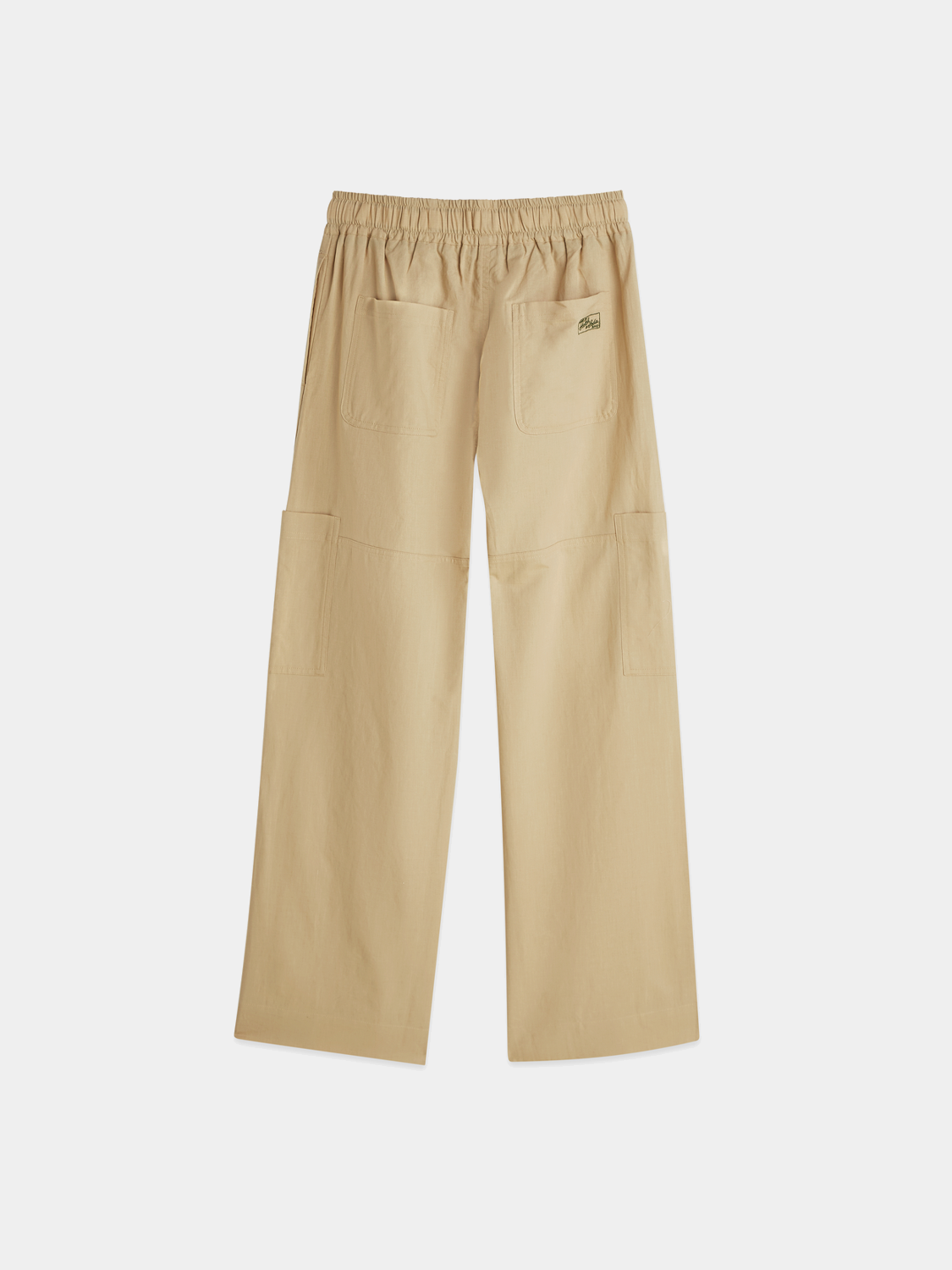 Wide-fit Noa pants by Scotch & Soda, featuring a relaxed fit and classic design, shown in black fabric.