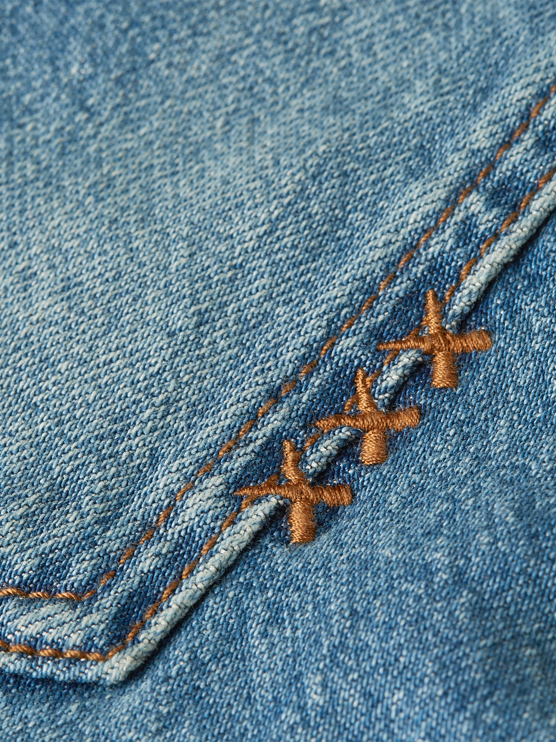 Pair of blue denim shorts from Scotch & Soda, showing front view with rolled cuffs and classic five-pocket design.