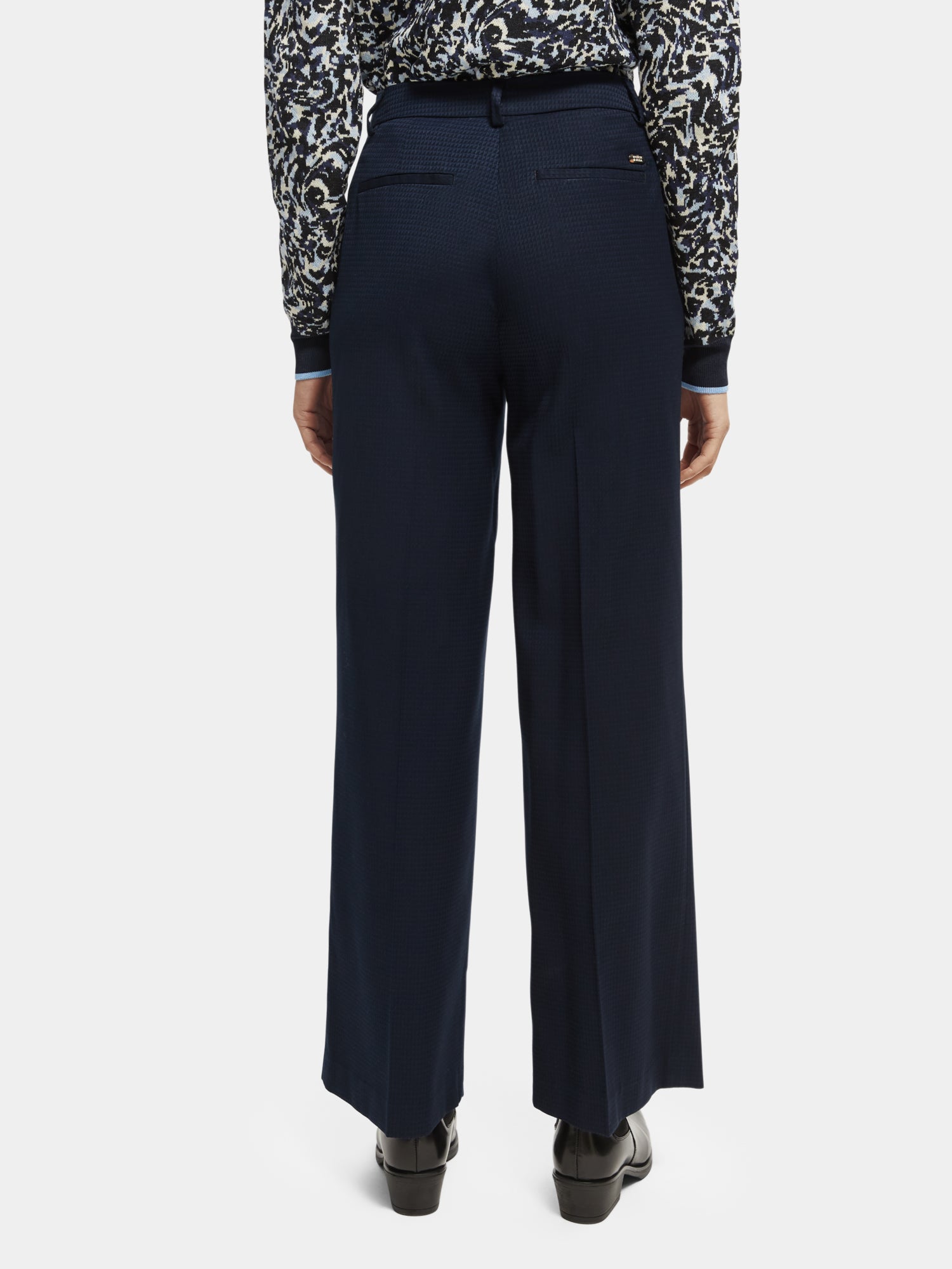Edie - high-rise wide-leg trousers - Scotch & Soda NZ
