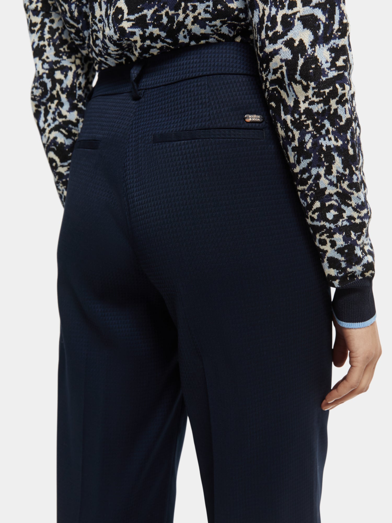 Edie - high-rise wide-leg trousers - Scotch & Soda NZ