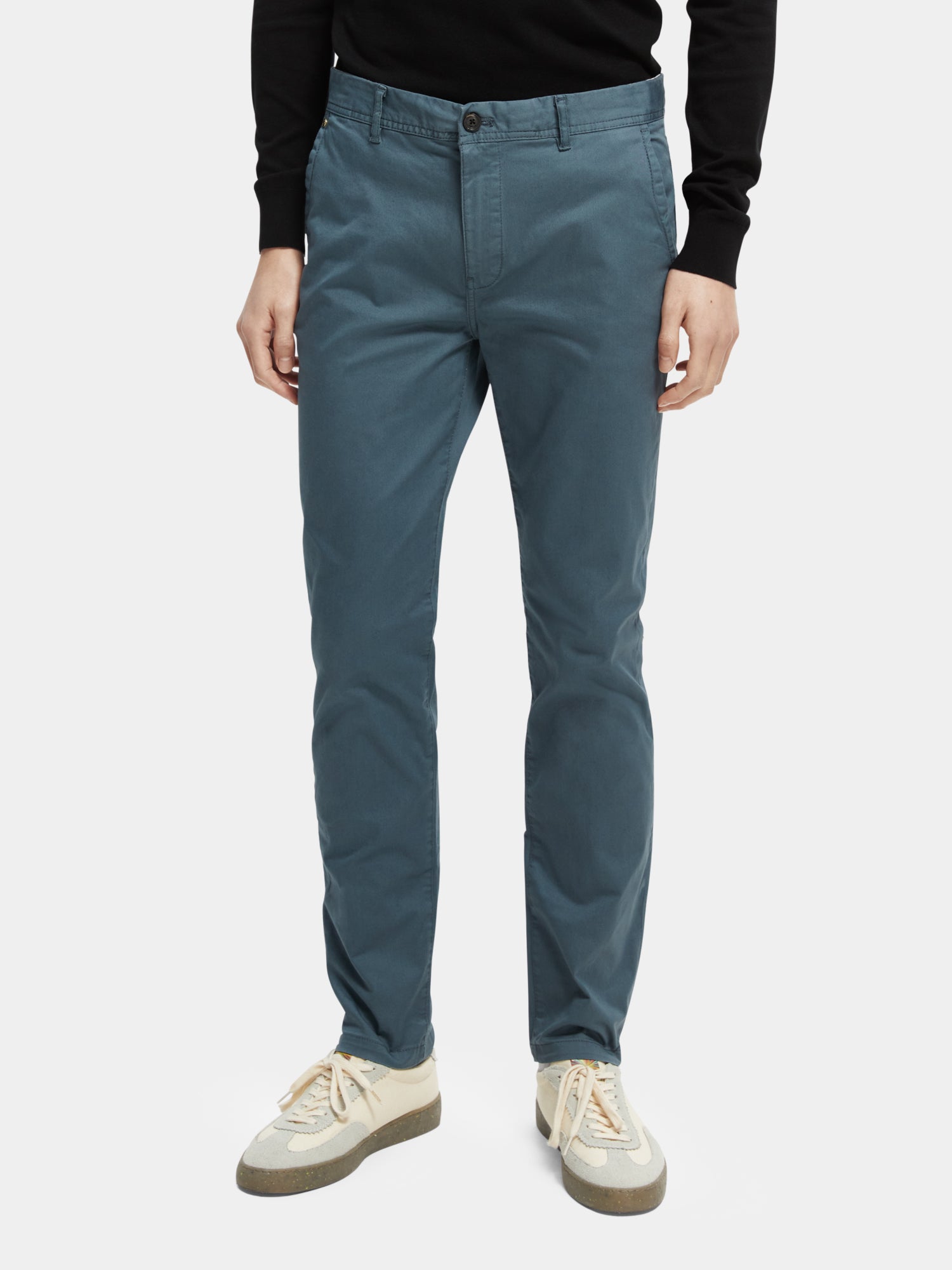 Scotch & Soda Stuart slim fit chinos pants in a classic color, featuring a tailored fit and clean design.