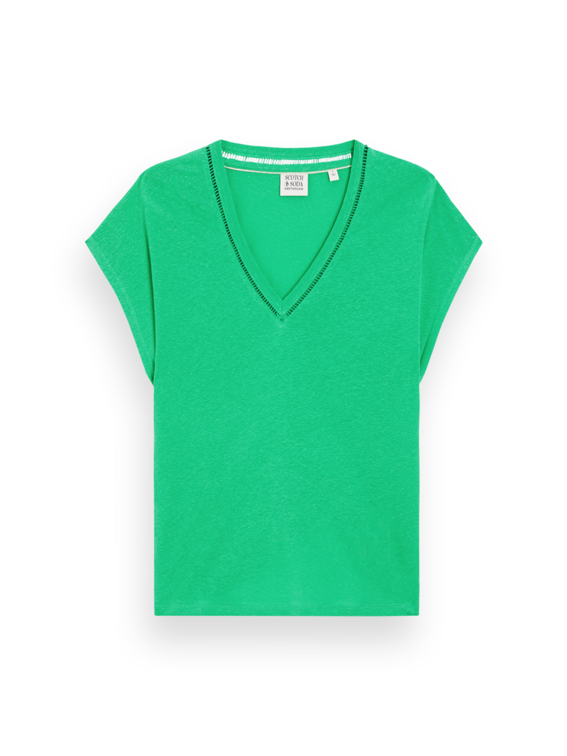 SCOTCH & SODA Ladder Detail short-sleeve T-shirt front view