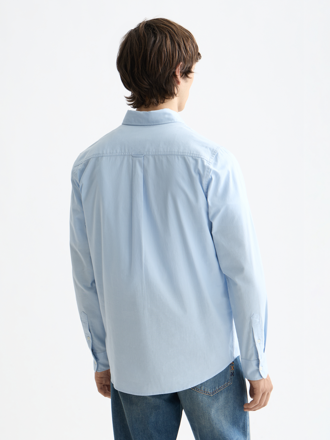 Long-sleeve Oxford shirt by Scotch & Soda, featuring a classic collar and button-up front in dark blue fabric.