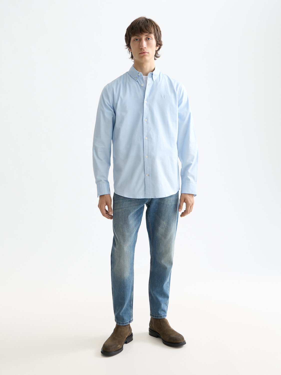 Long-sleeve Oxford shirt by Scotch & Soda, featuring a classic collar and button-down front in a stylish, casual design.