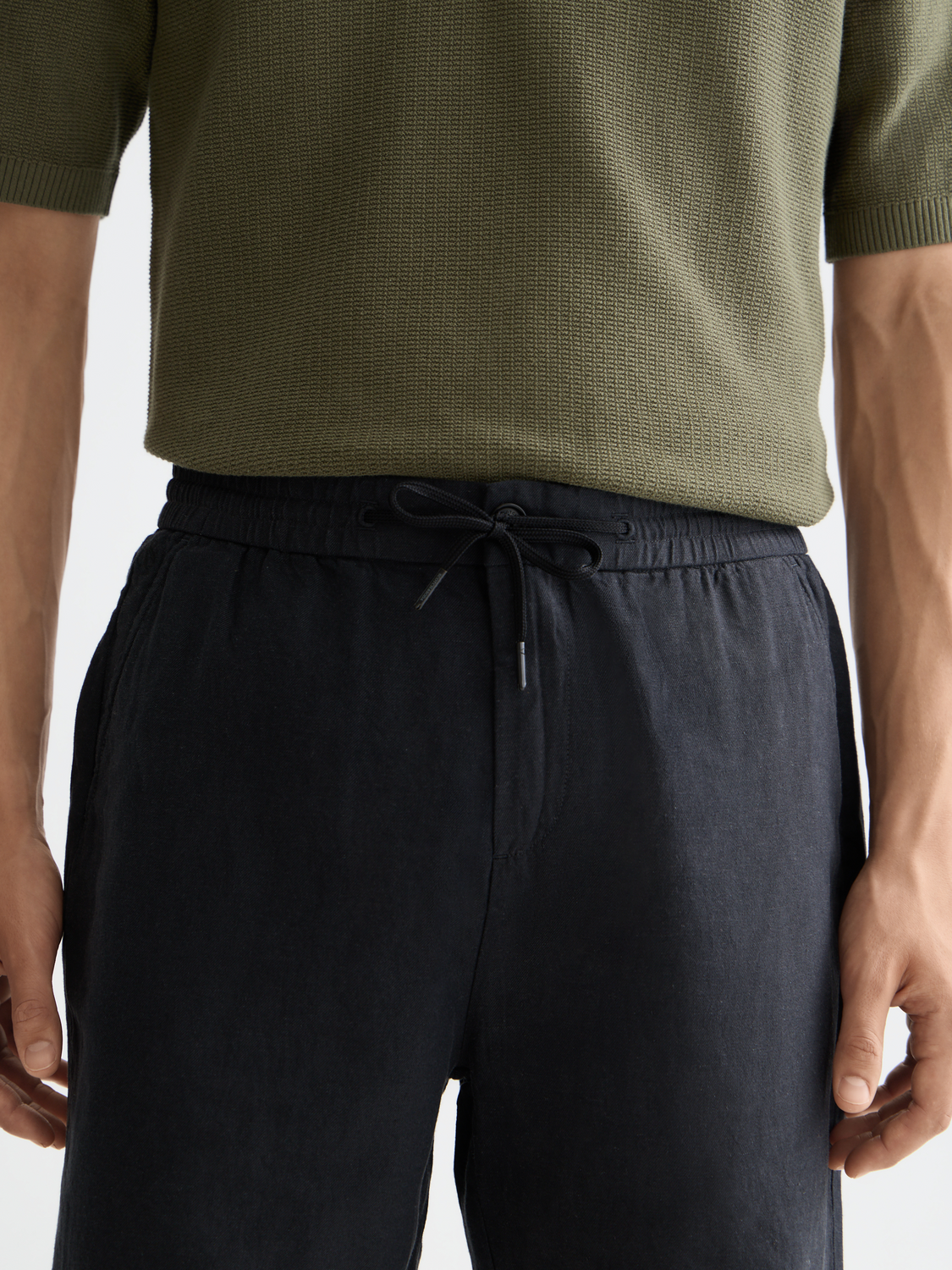 Fave cotton-linen shorts - Scotch & Soda NZ