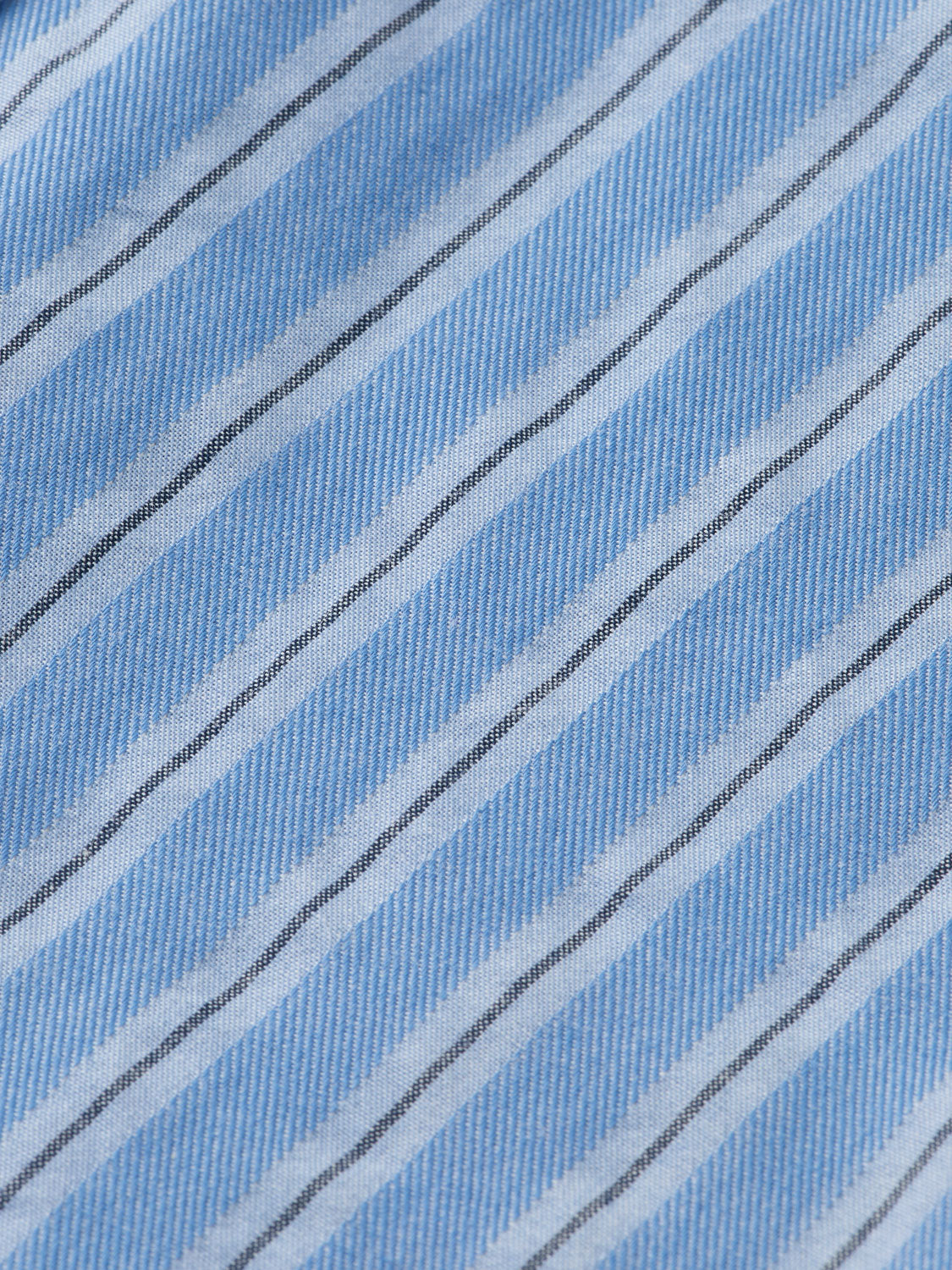 Kids yarn-dyed long-sleeve shirt by Scotch & Soda featuring a colorful striped pattern and button-down collar.