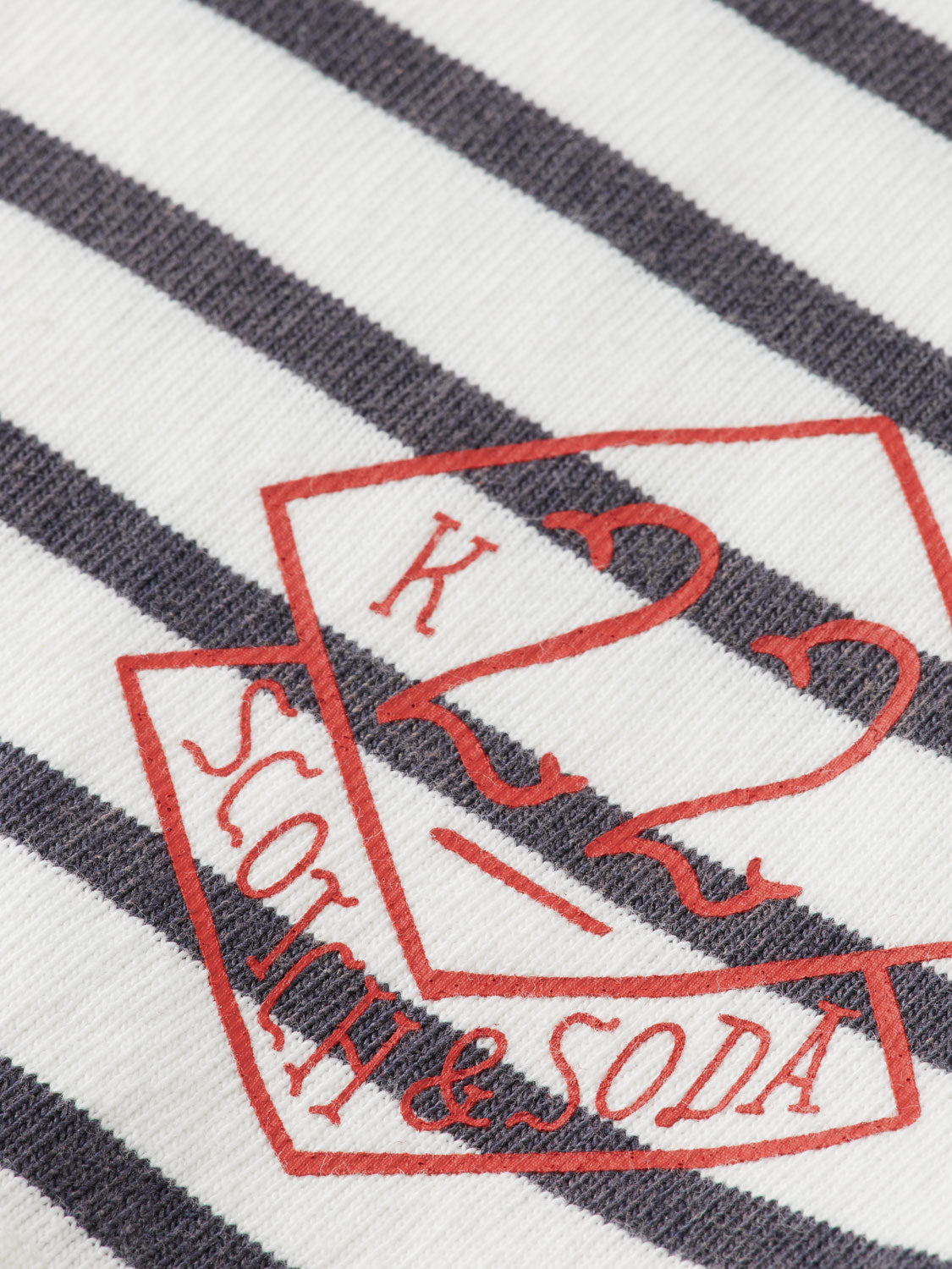 Kids - Denim washed breton t-shirt - Scotch & Soda NZ