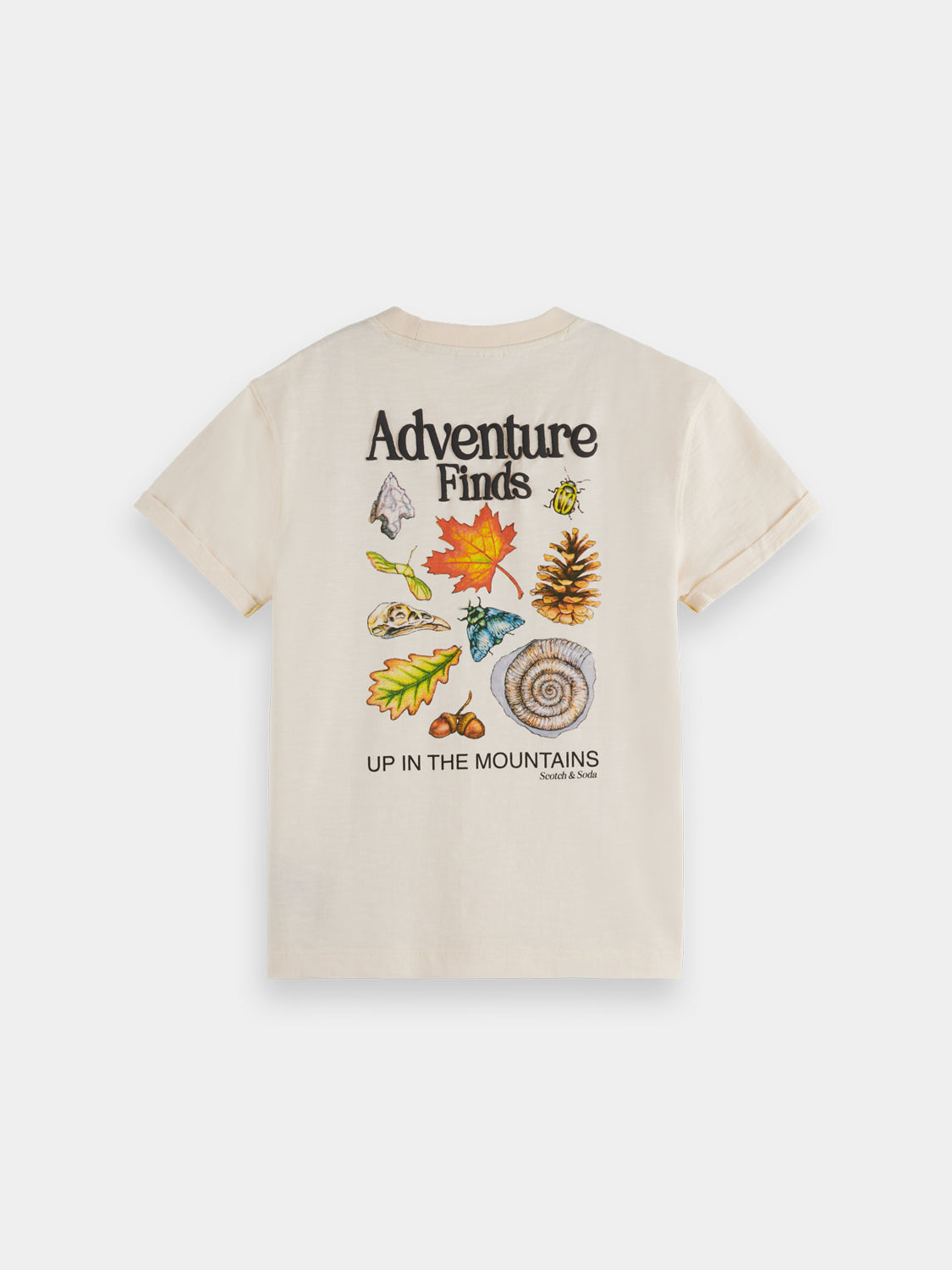 Kids' artwork T-shirt by Scotch & Soda, short sleeve tee featuring colorful creative design on a comfortable fabric.