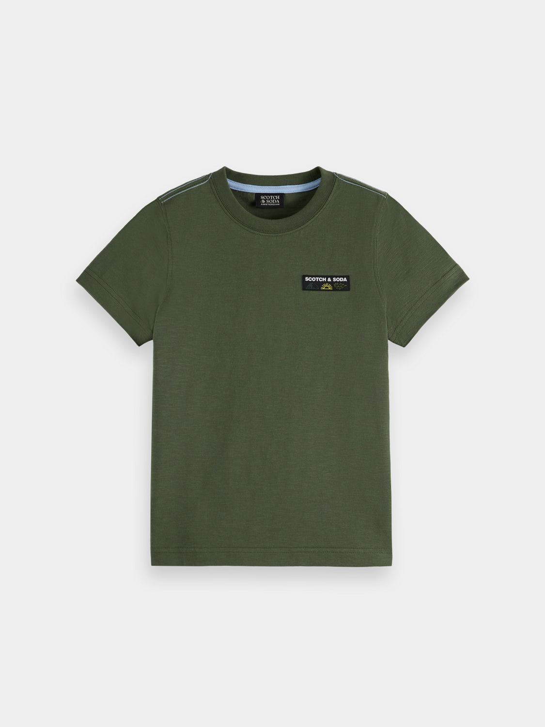 Kids artwork T-shirt by Scotch & Soda, short-sleeve tee featuring colorful artistic design on soft fabric.