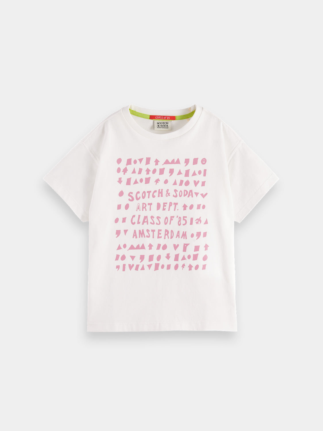 Kids - Cropped artwork t-shirt - Scotch & Soda NZ