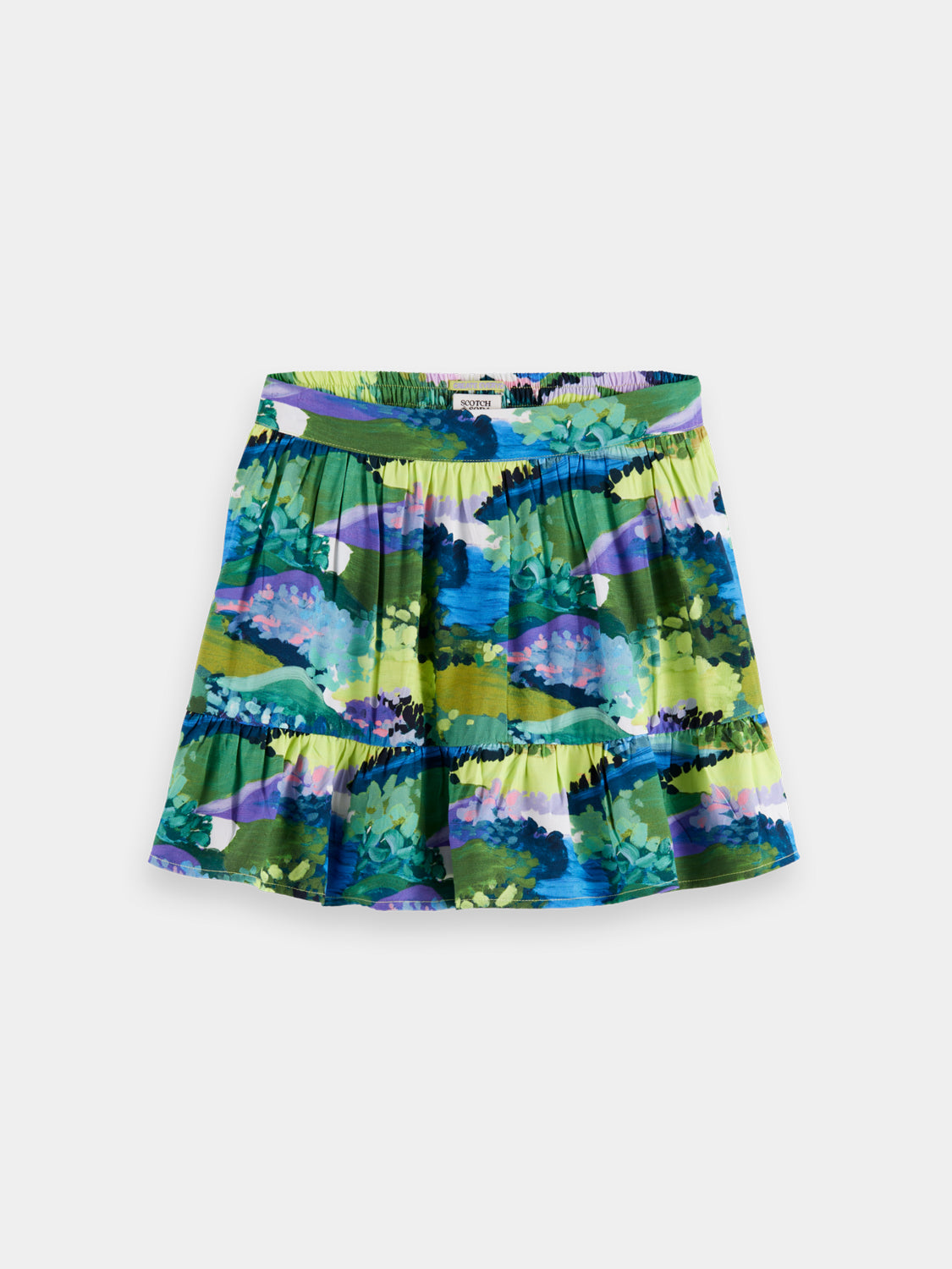 Kids printed viscose skirt by Scotch & Soda, featuring colorful patterns and lightweight fabric, perfect for playful outfits.